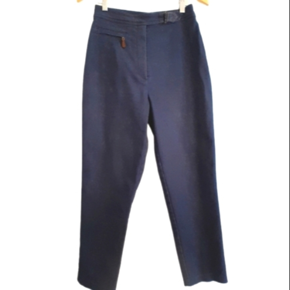 DEBBIE SHUCHAT Highwaisted straight leg dark Blue jeans Sz 6 (26)